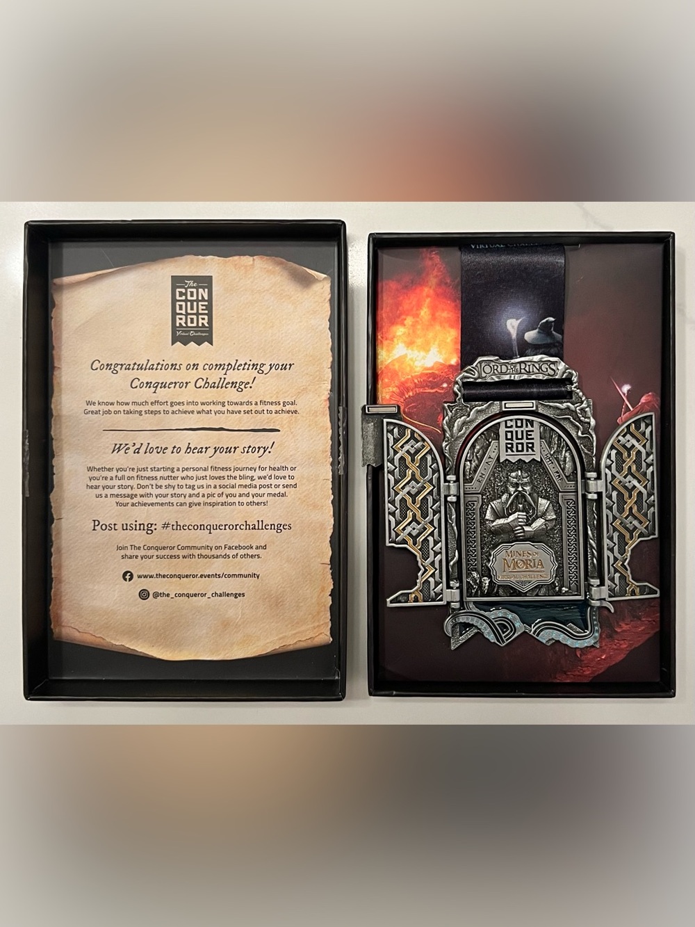 The Conqueror Challenge Medal - Lord of the Rings Mines of Moria